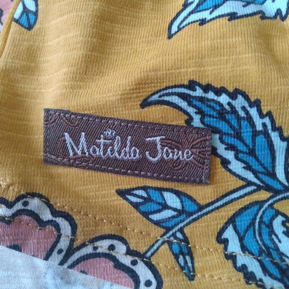 Matilda Jane A Place in the Sun Yellow Floral Pattern Dress Women's Size Medium - Picture 6 of 12
